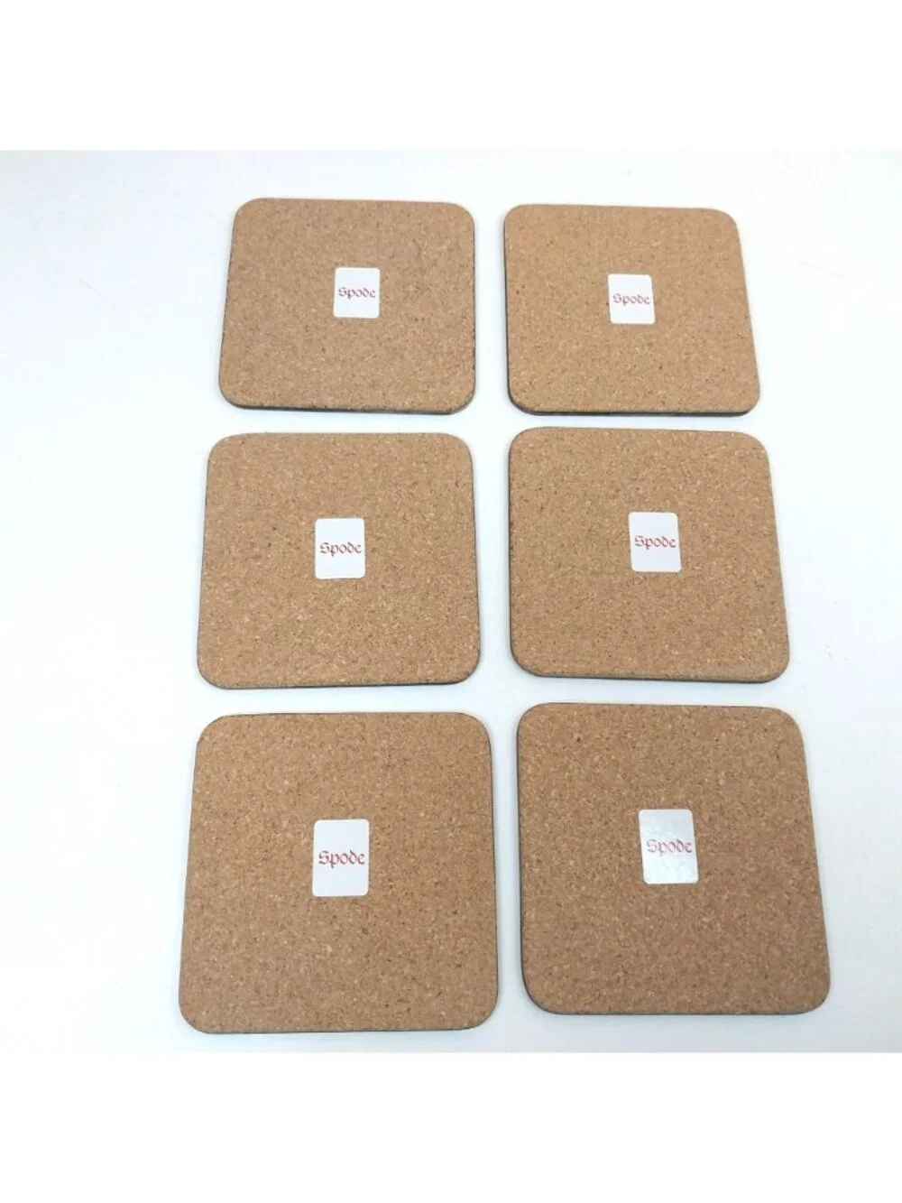 Spode Christmas Tree Coasters Set Of 6 Cork Backed Holiday Made In England